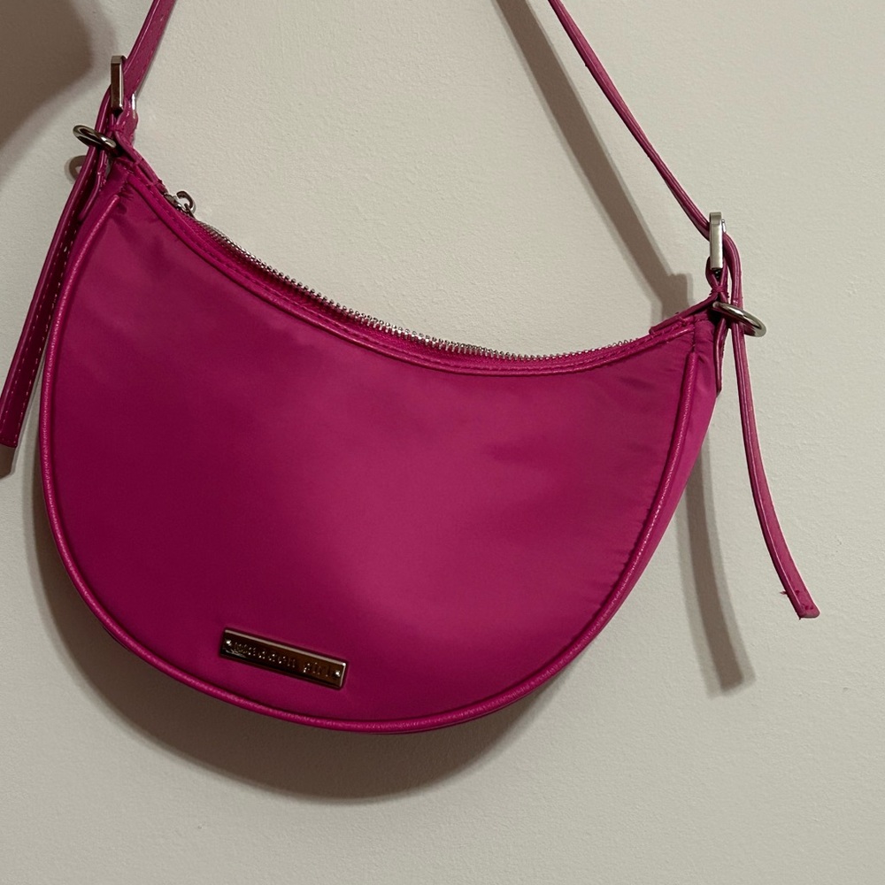 Madden Girl Magenta Crescent Shoulder Bag